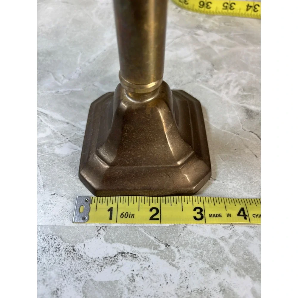 Solid Brass Candlestick Holder Home Decor Table Centerpiece Antique Vintage - Picture 6 of 7